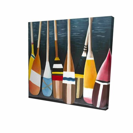 FONDO 32 x 32 in. Colorful Paddles-Print on Canvas FO2790239